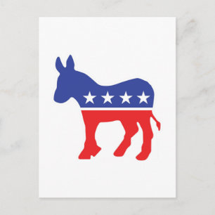 Democrat Donkey Vykort