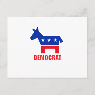 Democrat Donkey Vykort