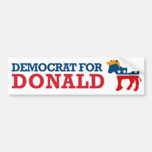 Democrat for Donald -.png Bildekal