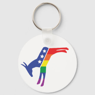 Democrat Gay pride Donkey Nyckelring