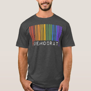 Democrat Gay pride Flagga Barcode Queer Rainbow LG T Shirt
