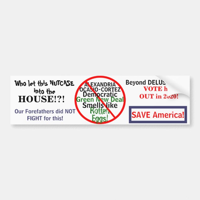 Democratic Alexandria Ocasio-Cortez Edit YEAR Bildekal (Framsidan)