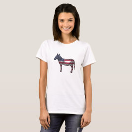 Democratic Donkey American Flagga Shirt T-shirt