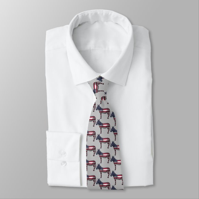 Democratic Donkey Neck Tie Slips (Bunden)