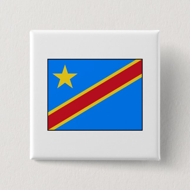 Democratic Republic of the Congo flagga Knapp (Framsida)