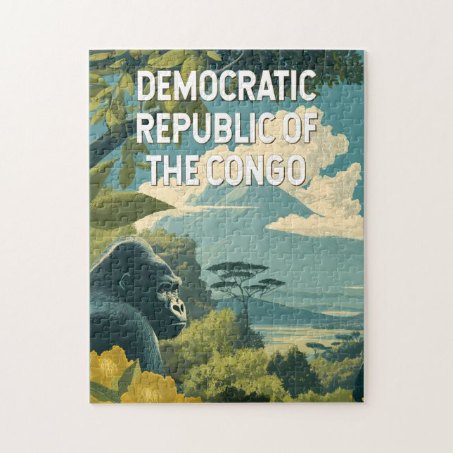Democratic Republic of the Congo Illustration Pussel (Vertikal)