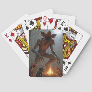 Demogorgon-varelser runt en lägereld casinokort