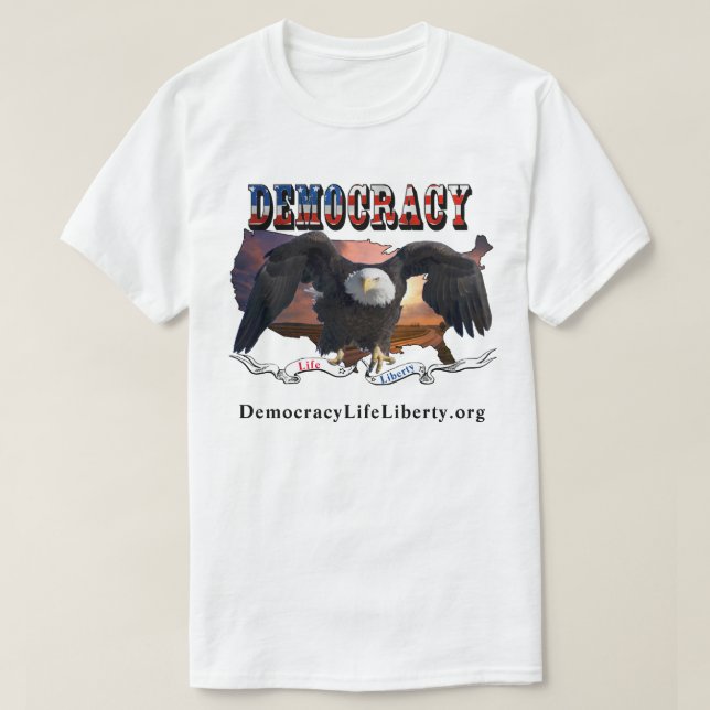 DEMOKRACY Life & Liberty T Shirt (Design framsida)
