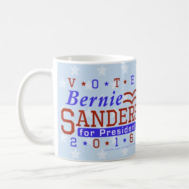 Demokrat 2016 för val för Bernie Kaffemugg (Vänster)