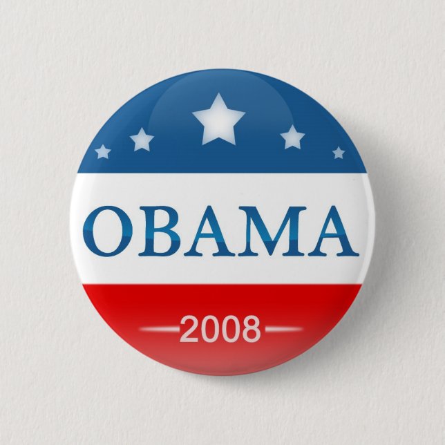 Demokrat Barack Obama 2008 Knapp (Framsida)