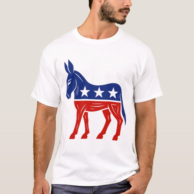🐴 Demokrat Donkey Liberal T-Shirt (Framsida)