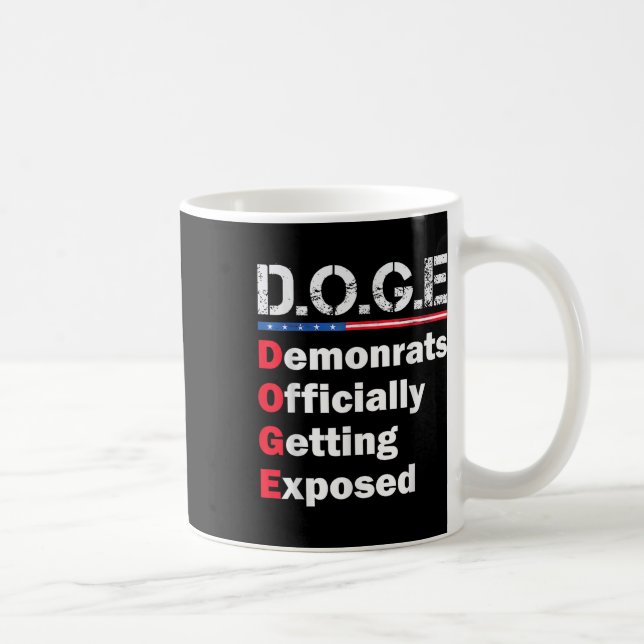 Demokrat exponeras officiellt, Trump 2025 Kaffemugg (Höger)