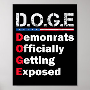 Demokrat exponeras officiellt, Trump 2025 Poster