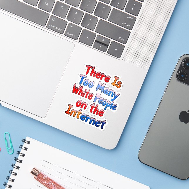 DEMOKRAT INTERNET KLISTERMÄRKEN (Laptop med iPhone)