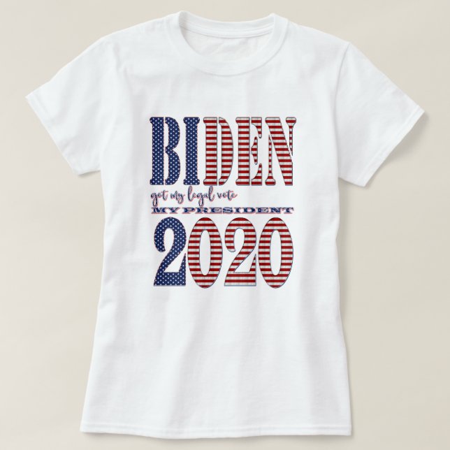 Demokrat Joe Biden 2020 har min röst Val T Shirt (Design framsida)