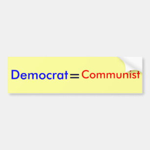 Demokrat =, kommunist bildekal