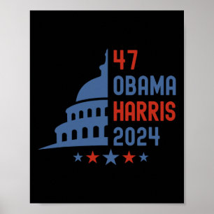 Demokrat Obama Harris 2024 Presidentval 2024 Poster