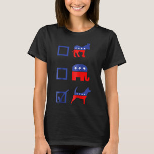 Demokrat Republikan Rösta Hund T Shirt