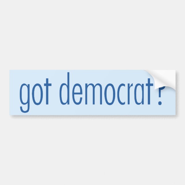 Demokratbildekal - hardemokrat? bildekal (Framsidan)