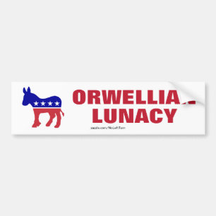 Demokrater är orwellska Lunacy Bildekal