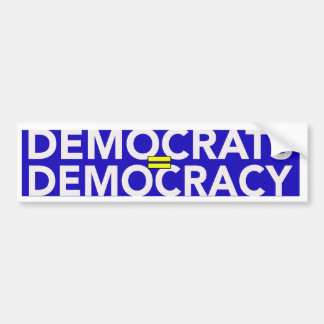DEMOKRATER = DEMOKRATI BUMPER STICKER BILDEKAL