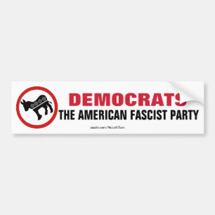 Demokrater Det Amerikanska Fascistpartiet Bildekal