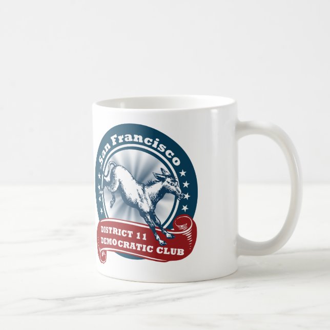 Demokrater för San Francisco område 11 plattar Kaffemugg (Höger)
