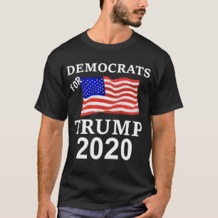 Demokrater för trumf 2020 för trumfflagga t shirt
