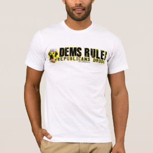 Demokrater härskar. Republikaner dreglar skjortan T Shirt
