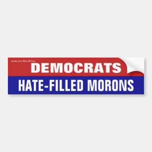 Demokrater Hate-Filling Morons Bildekal