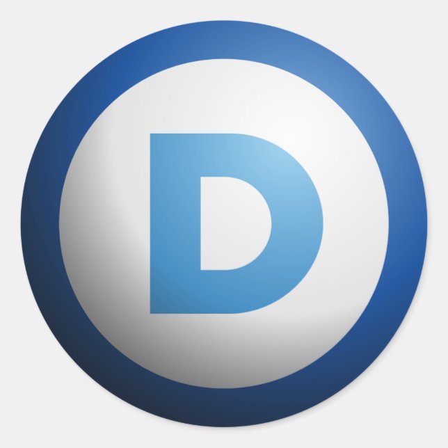 demokrater runt klistermärke (Framsida)