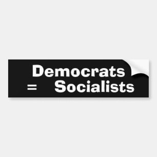 Demokrater = socialister bildekal