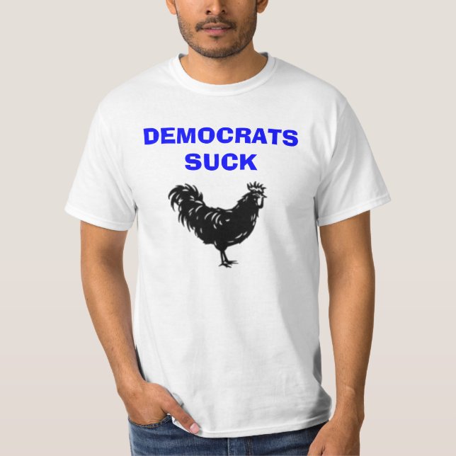 DEMOKRATER SUGER TUPPEN TEE SHIRT (Framsida)