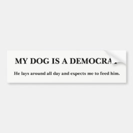 Demokrathund Bildekal