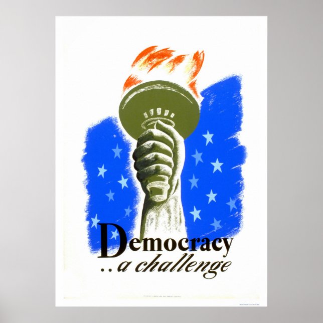 Demokrati 1940 WPA Poster (Framsidan)