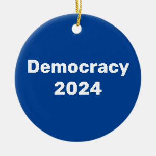 Demokrati 2024 Presidentval Julgransprydnad Keramik