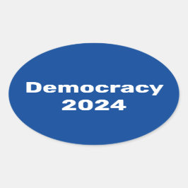 Demokrati 2024 Presidentval Ovalt Klistermärke