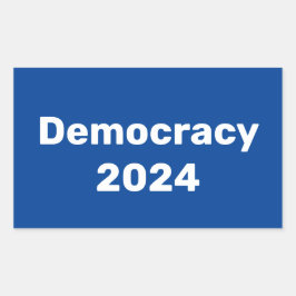 Demokrati 2024 Presidentval Rektangulärt Klistermärke
