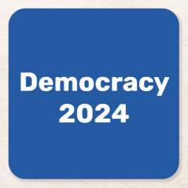 Demokrati 2024 Presidentval Underlägg Papper Kvadrat