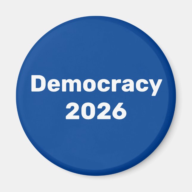 Demokrati 2026 Halvtidsval Magnet (Framsidan)