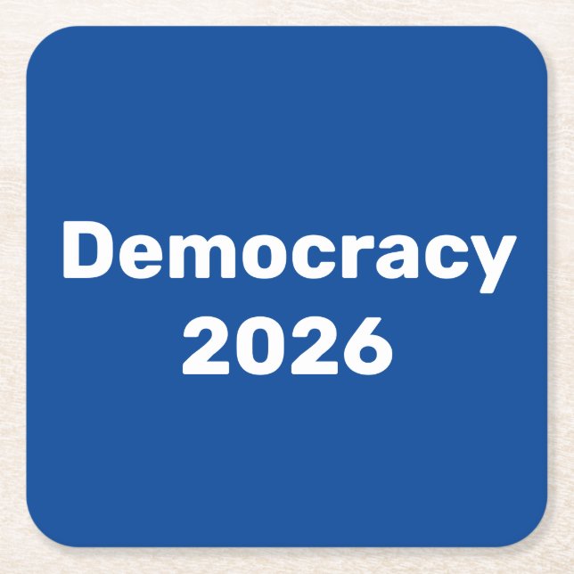 Demokrati 2026 Halvtidsval Underlägg Papper Kvadrat (Framsidan)