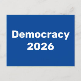 Demokrati 2026 Halvtidsval Vykort
