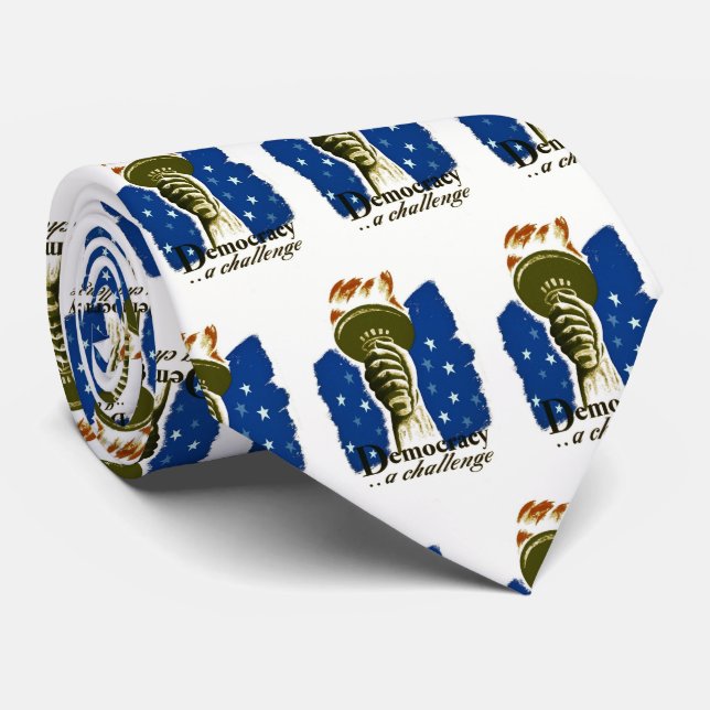 Demokrati A Challenge, Poster med Liberty's Torch Slips (Rullad)