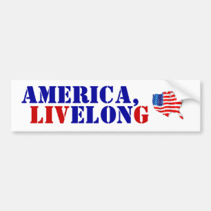 Demokrati AMERICA LIVELONG Elon Free Tal Flagga Bildekal