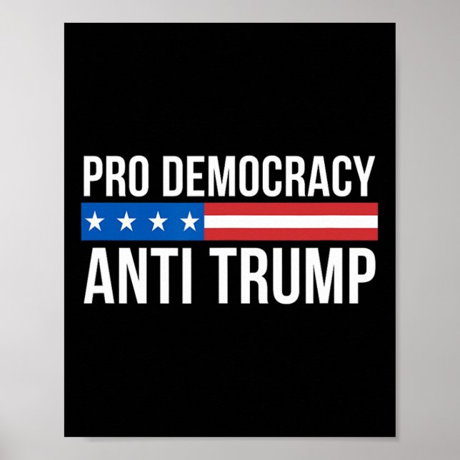 Demokrati - Antitrump - Poster (Framsidan)