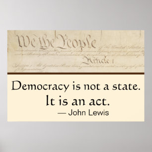 Demokrati Är En Handling John Lewis Vi Folket Poster