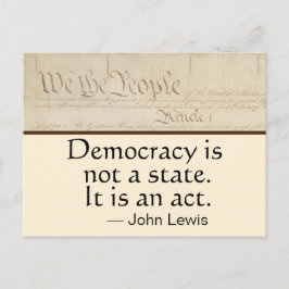 Demokrati är en lag John Lewis vi, folket Vykort