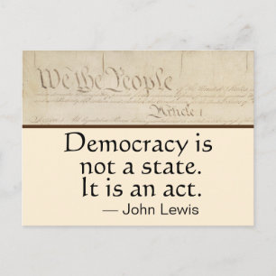 Demokrati är en lag John Lewis vi, folket Vykort