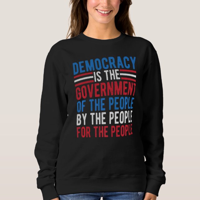 Demokrati är folkstyret för t shirt (Framsida)