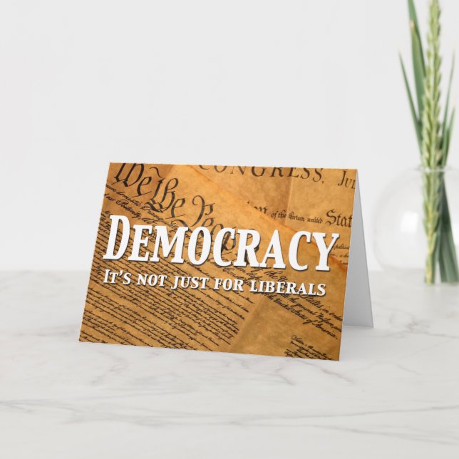 Demokrati är inte bara för liberaler kort (Framsida)
